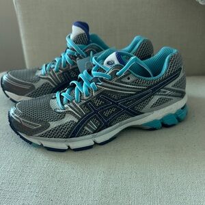 ASICS Women's Running Sneakers in Gray and Teal